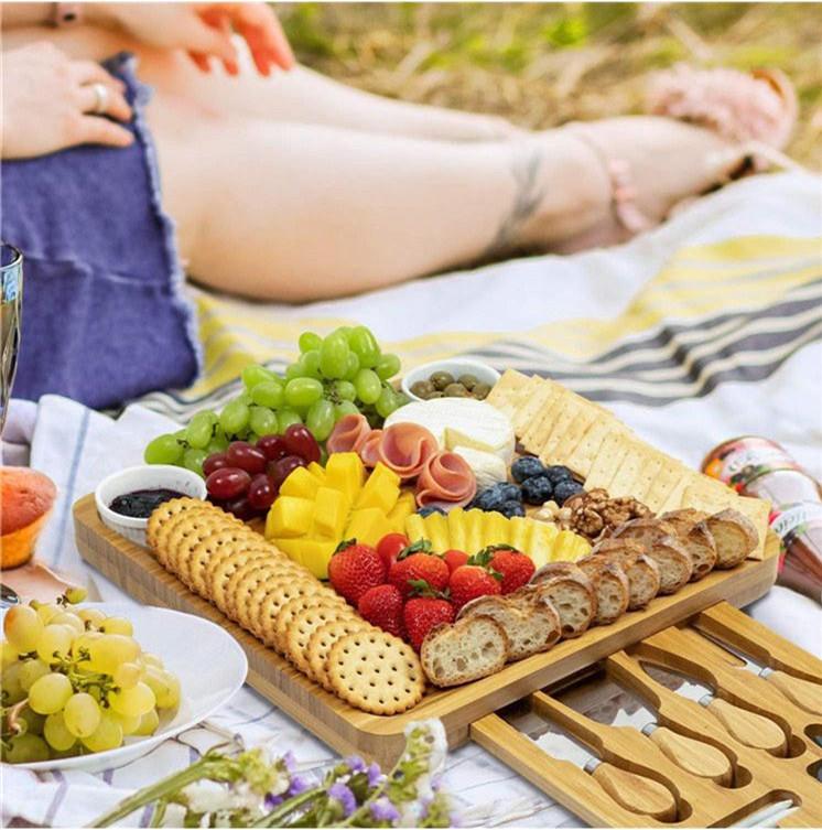 Bamboo Cheese Board and Knife Set