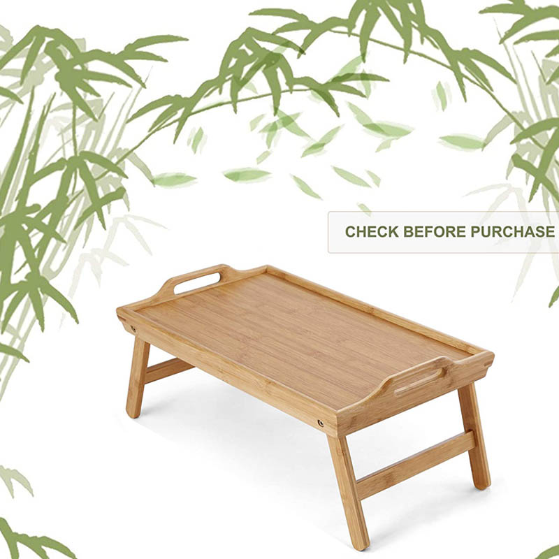 Portable Food Serving Bamboo Tray