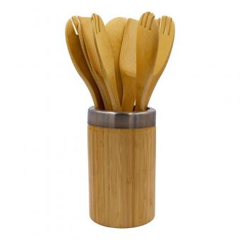 metal rim bamboo holder