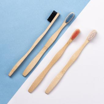 Natural bamboo wood toothbrush